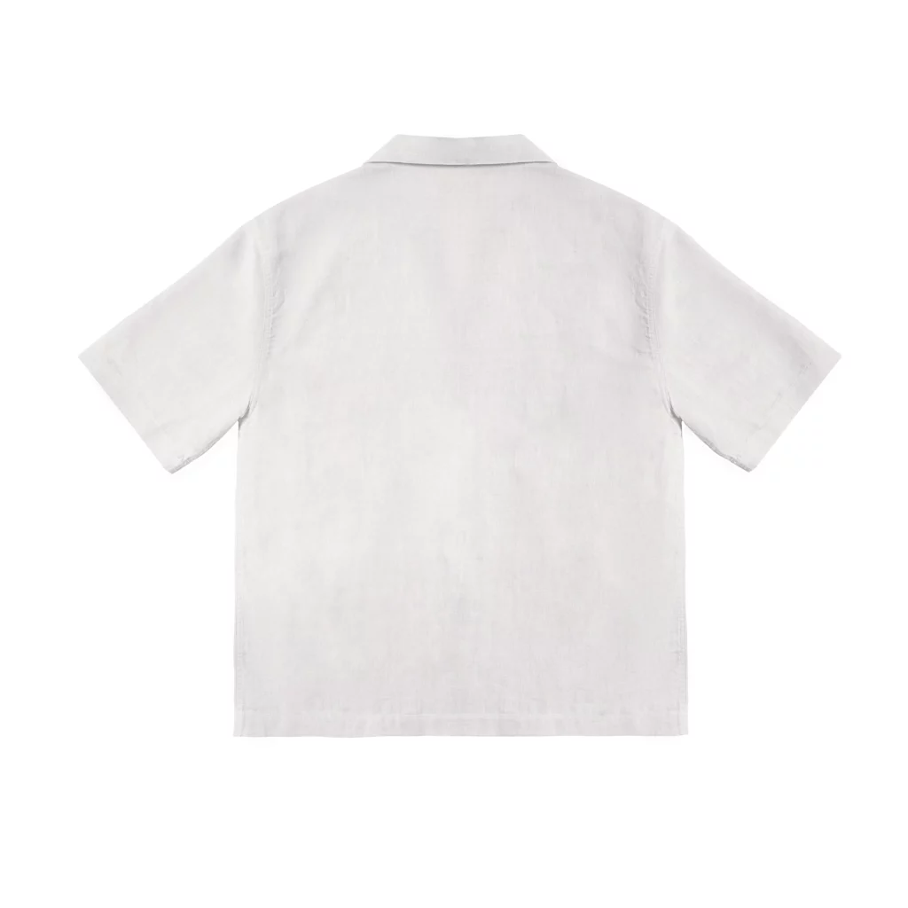 Camisa de linho Til costas com bordado madeira