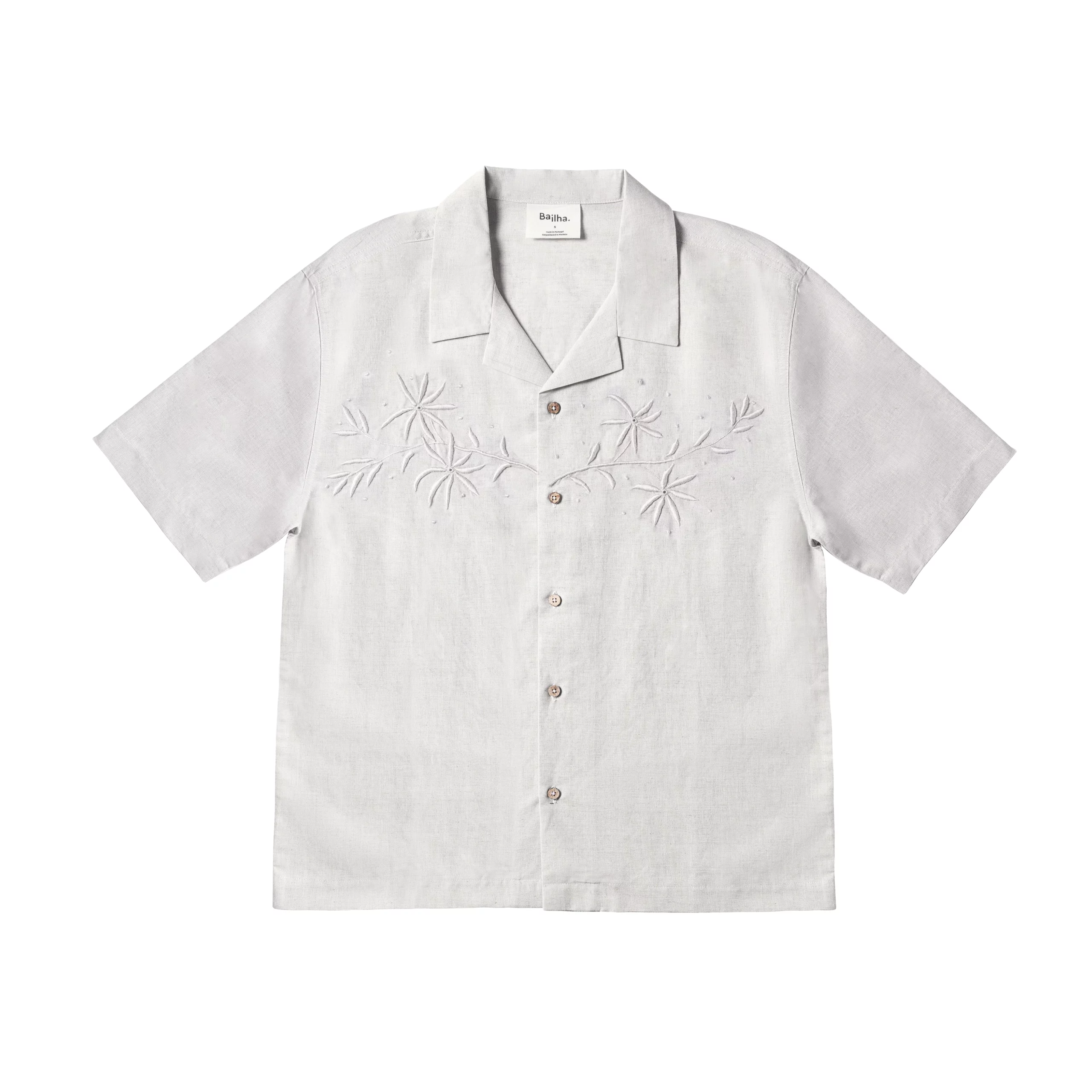 Camisa de linho Bordado Madeira