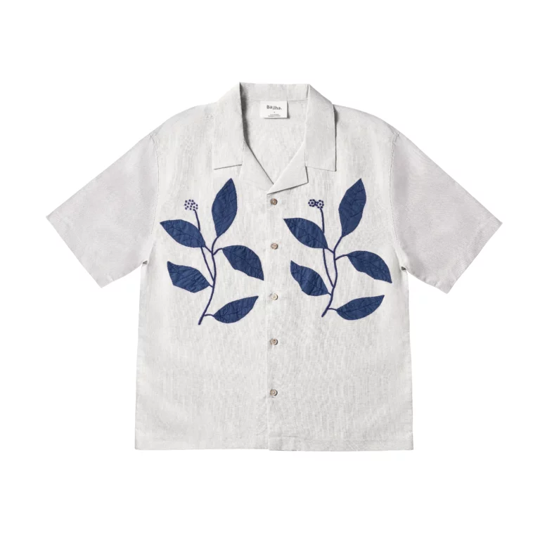 Camisa de linho Til com bordado madeira
