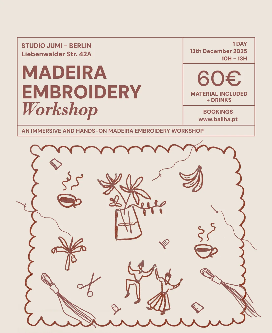 Workshop Madeira Embroidery